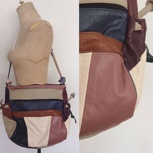 Vintage leather shoulder bag